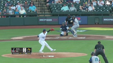 Pascanel Ferreras doubles (14) on a sharp line drive to right fielder Trevor Hauver. Lucas Spence scores. César Salazar scores. Fielding error by right fielder Trevor Hauver.