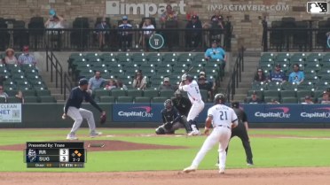 Zach Dezenzo grounds into a double play, shortstop Richie Martin Jr. to second baseman Cameron Cauley to first baseman Nick Pratto. Jax Biggers out at 2nd. Zach Dezenzo out at 1st.