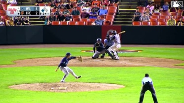 Luis Vázquez singles on a line drive to left fielder Elijah Nunez. Edwin Amparo scores.