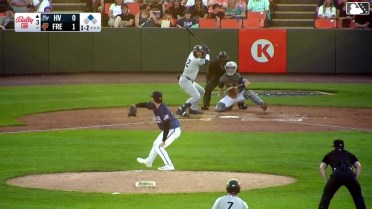 Josh Moylan homers (8) on a fly ball to left center field. Enmanuel Tejeda scores.