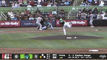 Carlos Jorge grounds out, third baseman Ian Lewis Jr. to first baseman Dylan Jasso. Pablo Aliendo scores.