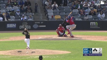 Kevin Alcántara homers (11) on a fly ball to right center field.