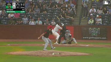 Brian Sanchez triples (1) on a sharp line drive to right fielder Logan Braunschweig.