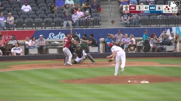 Frainyer Chavez homers (4) on a fly ball to center field. Marcus Lee Sang scores. Jake Snider scores.