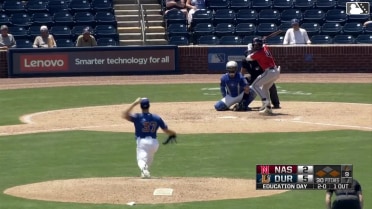 Freddy Zamora homers (1) on a fly ball to center field. Eddys Leonard scores. Greg Jones scores.