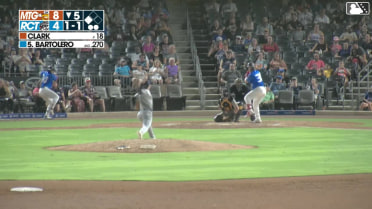 Caleb Bartolero singles on a ground ball to center fielder Mac Horvath. Jake Munroe scores.