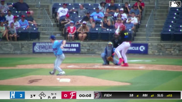 Gavin Fien homers (8) on a fly ball to left field.