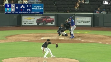 Aaron Sabato homers (4) on a fly ball to left center field.