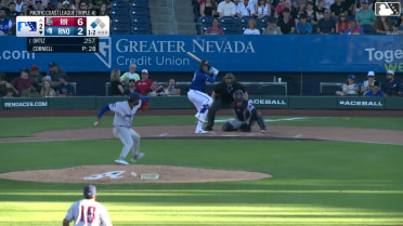 Angel Ortiz singles on a soft line drive to center fielder Gilberto Celestino. Jose Fernandez scores.