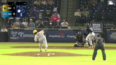 Brando Mayea singles on a ground ball to left fielder Cristian Jauregui. Bryce Martin-Grudzielanek scores.