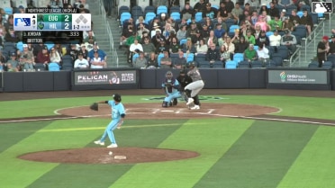 Dakota Jordan homers (4) on a line drive to right center field.