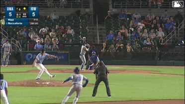 Carson Roccaforte singles on a line drive to right fielder Jordan Nwogu. Colton Becker scores.