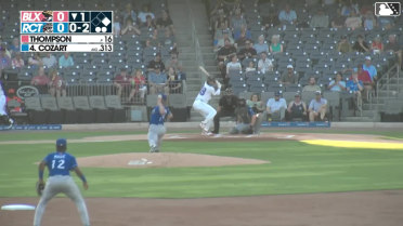 Jacob Cozart homers (3) on a fly ball to right field. Jake Munroe scores.