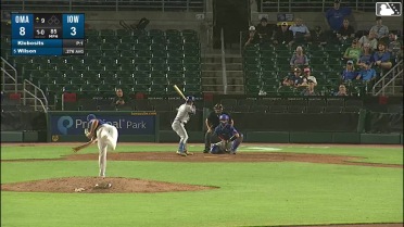 Peyton Wilson homers (5) on a fly ball to left center field.
