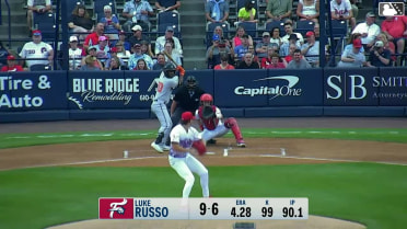 Aron Estrada homers (18) on a fly ball to right center field.