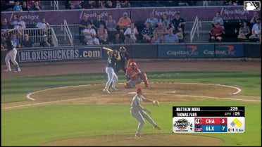 Matthew Wood singles on a fly ball to shortstop Carlos Sanchez. Mike Boeve scores. Josiah Ragsdale to 2nd.