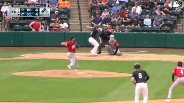 Petey Halpin singles on a sharp line drive to right fielder Esmerlyn Valdez. Dom Nuñez scores. Milan Tolentino to 3rd.