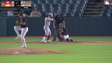 Jean Carlos Sio singles on a soft line drive to left fielder Douglas Hodo III. Sabin Ceballos scores.