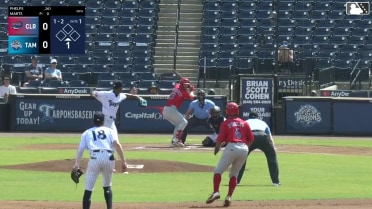 Nathan Humphreys singles on a line drive to left fielder Brando Mayea. Robert Phelps scores.