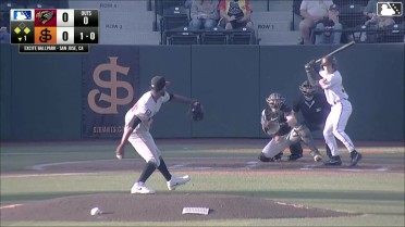 Lorenzo Meola out on a sacrifice fly to left fielder Carlos Renzullo. Josuar Gonzalez scores.
