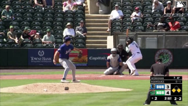 Johnathan Rodríguez doubles (8) on a ground ball to left fielder Justyn-Henry Malloy. Tommy Pham scores. Payton Eeles to 3rd.