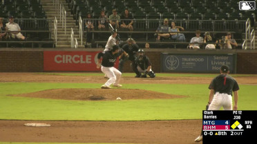 Austin Overn singles on a soft ground ball to first baseman Anthony DePino. Émilien Pitre scores.