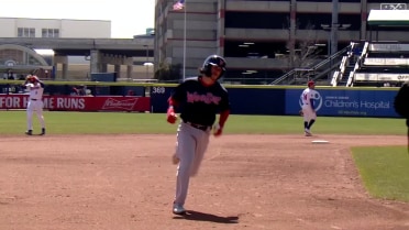 Ryan Fitzgerald's belts a solo home run