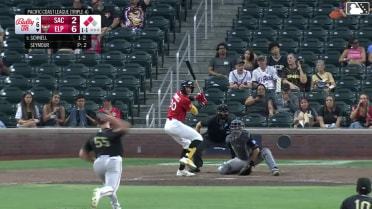Nick Schnell homers (12) on a fly ball to right center field. Romeo Sanabria scores.