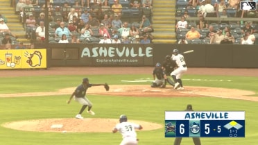Chase Call doubles (18) on a sharp line drive to left fielder Yeison Morrobel. Nehomar Ochoa Jr. scores.