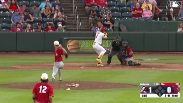 Won-Bin Cho homers (6) on a fly ball to left center field.