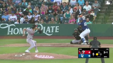 Jose Meza singles on a fly ball to left fielder Myles Naylor. Eduardo Quintero scores.