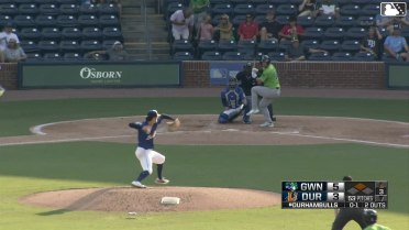Kyle Farmer singles on a line drive to right fielder Austin Slater. Andrew McCutchen scores.