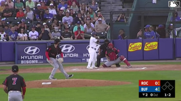 Carlos Mendoza homers (6) on a fly ball to right center field.