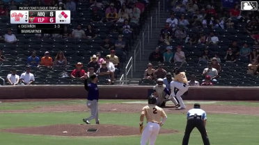 Marcos Castañon doubles (2) on a sharp line drive to left fielder Ryan Ritter. Jase Bowen scores. Sung-Mun Song scores.