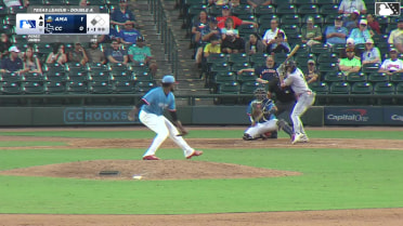 Druw Jones singles on a ground ball to third baseman Trevor Austin. Manuel Pena scores. Druw Jones to 2nd. Druw Jones advances to 2nd, on a throwing error by third baseman Trevor Austin.