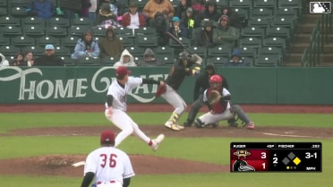Andrew Fischer doubles (9) on a fly ball to right fielder Jose Meza. Josiah Ragsdale to 3rd.