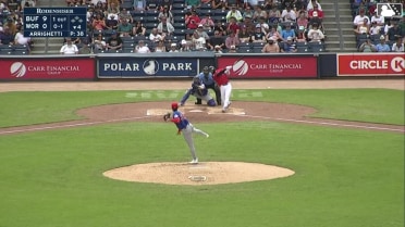 Trevor Story singles to left field