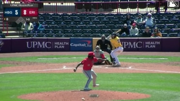 John Peck homers (2) on a fly ball to left field.