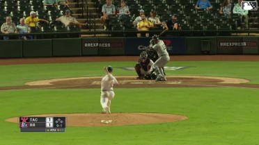 Patrick Wisdom homers (35) on a fly ball to left field.