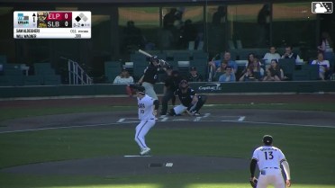Sam Aldegheri In play, run(s) to Will Wagner