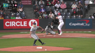 Alex Stone homers (1) on a line drive to left center field.