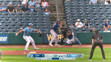 Matt Wallner out on a sacrifice fly to center fielder Kyle Isbel. Walker Jenkins scores.