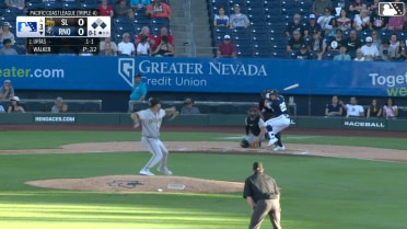 Luis Urías out on a sacrifice fly to right fielder Josh Lowe. Anderdson Rojas scores.
