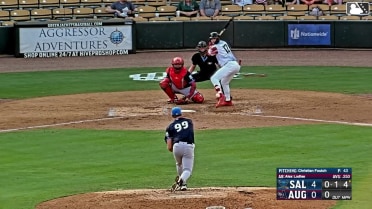 Alex Lodise homers (17) on a fly ball to left center field.