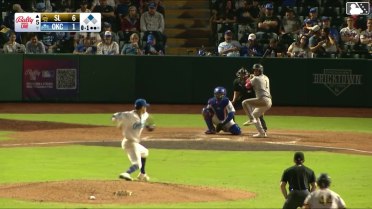 Nick Madrigal singles on a line drive to left fielder Ryan Ward. Donovan Walton scores.