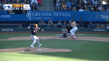 Jacob Amaya homers (5) on a fly ball to right center field.