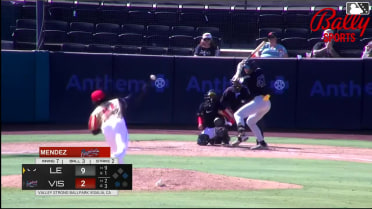 Ryan Wideman doubles (12) on a sharp fly ball to center fielder Pedro Catuy. Conner Westenburg scores.