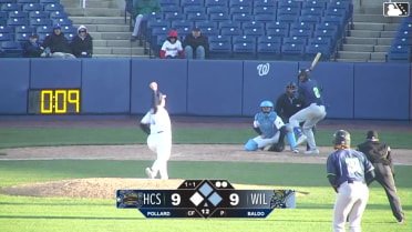 Chandler Pollard doubles (1) on a line drive to right fielder Elijah Nunez. Rafe Perich scores. Ben Hartl to 3rd.