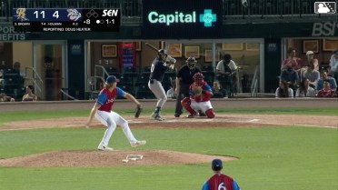 Seth Brown homers (7) on a fly ball to center field.