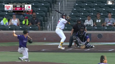 Will Wagner doubles (6) on a sharp line drive to center fielder Zac Veen. Marcos Castañon scores.